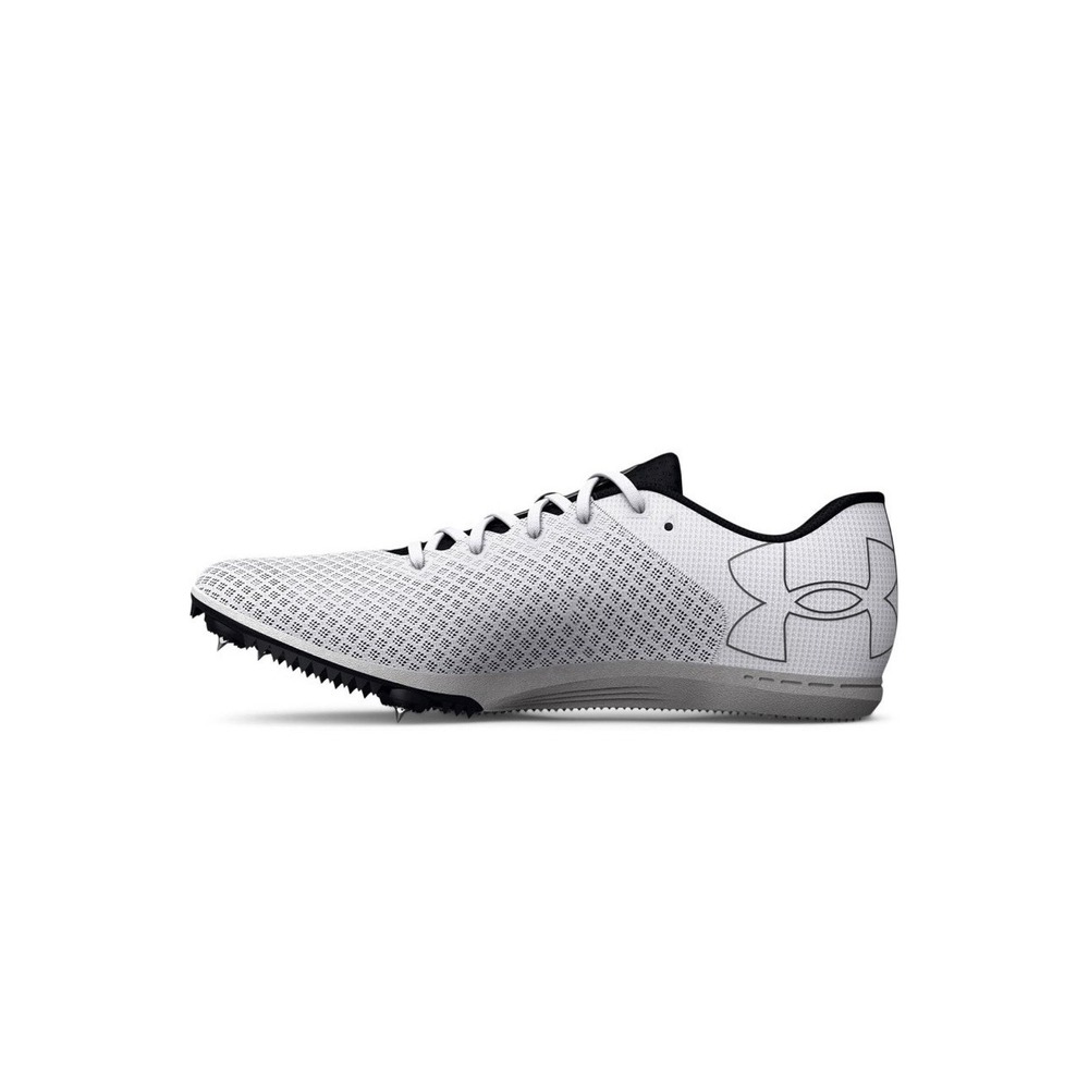 Under Armour Men's Kick Distance 4 Track Spikes, Black/White, Size 13M, 14.5W